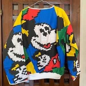 Vintage 80’s pixelated J.G.Hook Reversible Mickey Mouse sweatshirt